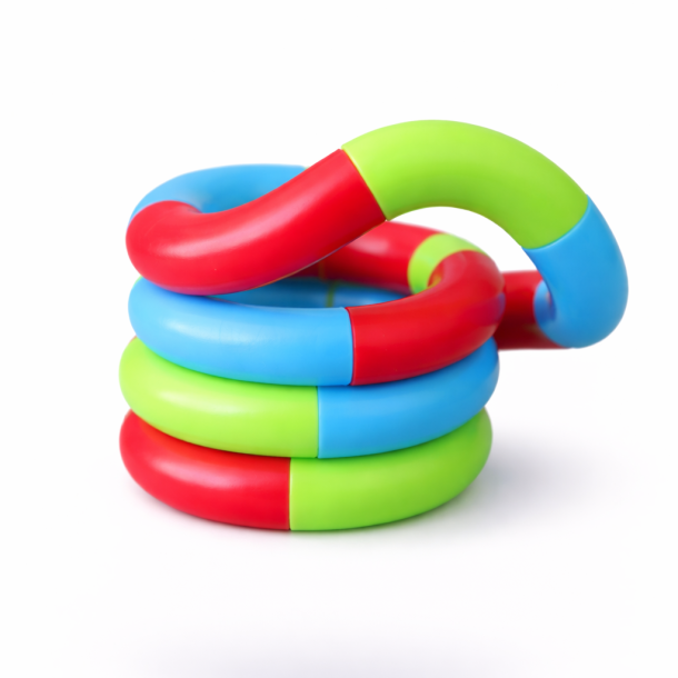 Fidget Toys: Tangles Bl� / Gr�n / R�d