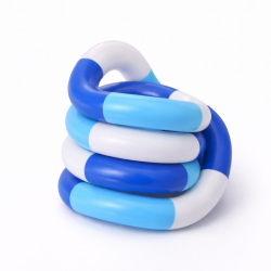 Fidget Toys: Tangles Bl� / Lysebl� / Hvid
