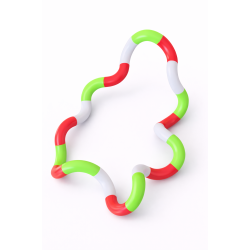 Fidget Toys: Tangles Gr�n / R�d / Hvid