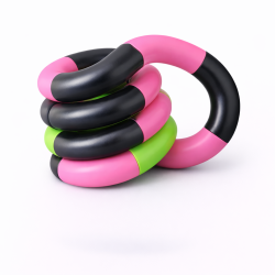 Fidget Toys: Tangles Lyser�d / Gr�n / Sort
