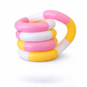 Fidget Toys: Tangles Lyser�d / Gul / Hvid