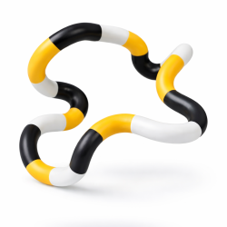 Fidget Toys: Tangles Sort / Gul / Hvid