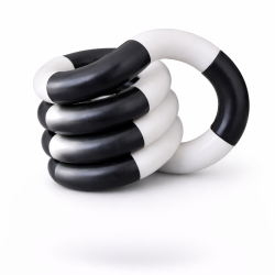Fidget Toys: Tangles Sort og Hvid