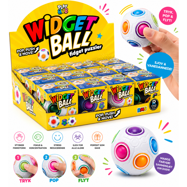 Fidget Widget Ball Assorteret 7cm