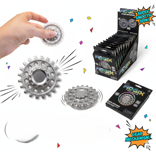 Fidgix gear fidget spinner  metal spinner