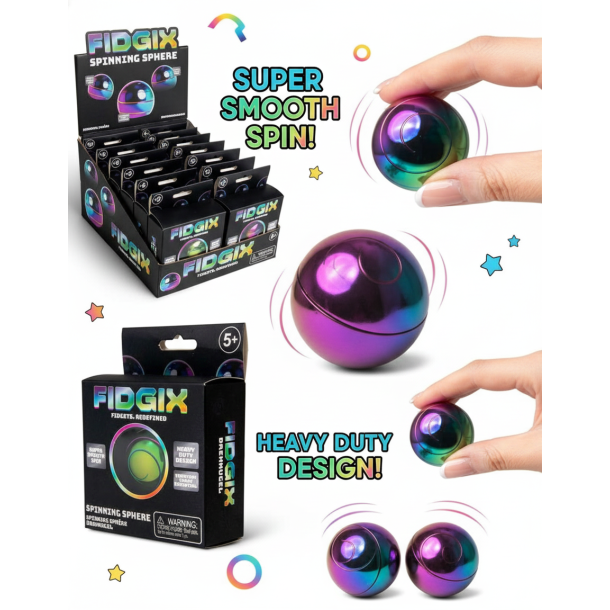 Fidgix spinning sphere  metal fidget kugle