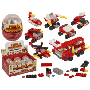 Fire Engines Byggeklodser 9 cm � Saml 6 Modeller og Byg en Stor Brandbil