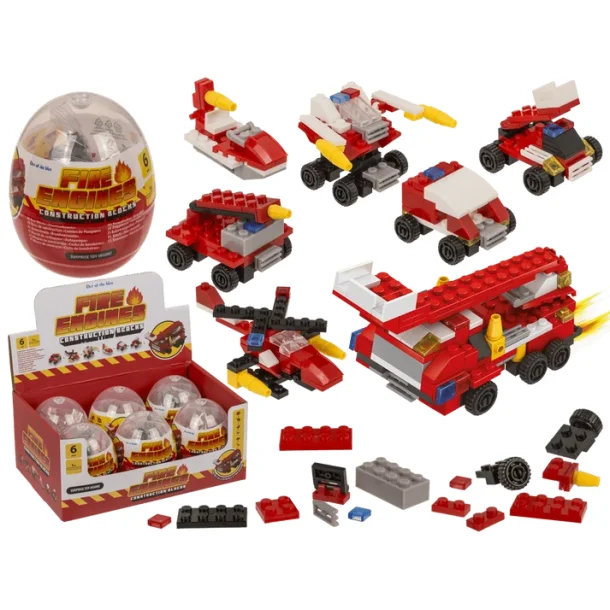 Fire Engines Byggeklodser 9 cm � Saml 6 Modeller og Byg en Stor Brandbil