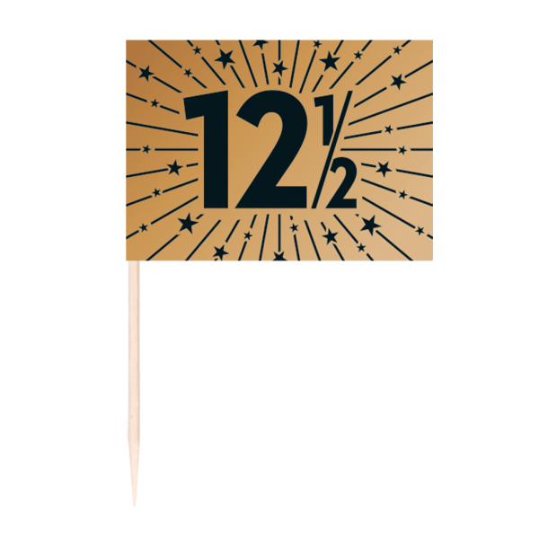 Flag Picks til Kobberbryllup 12,5 r  50 stk