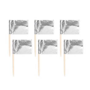 Flag Sticks Slv - 50 Stk. - 6,5 cm