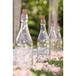 Flaske LED-lys med kork � varm hvid, 197 cm