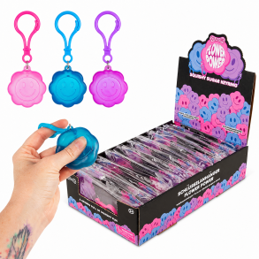 Flower Power Squishy N�glering � Bl�d klemmebold med klikl�s