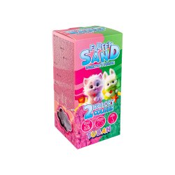 Fluffy Sand 2 Farver 140 g � Bl�dt Modelleringssand med Boblegummiduft