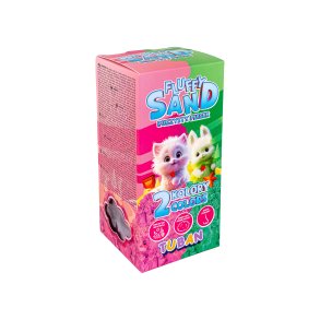 Fluffy Sand 2 Farver 140 g � Bl�dt Modelleringssand med Boblegummiduft