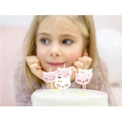 Fdselsdagslys  Cat (2 cm  6 stk)