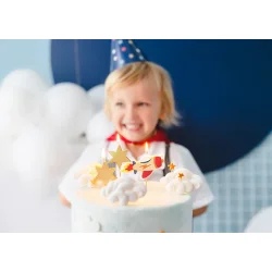 F�dselsdagslys � Flyvemaskine &amp; Stjerner (4,5�5 cm)