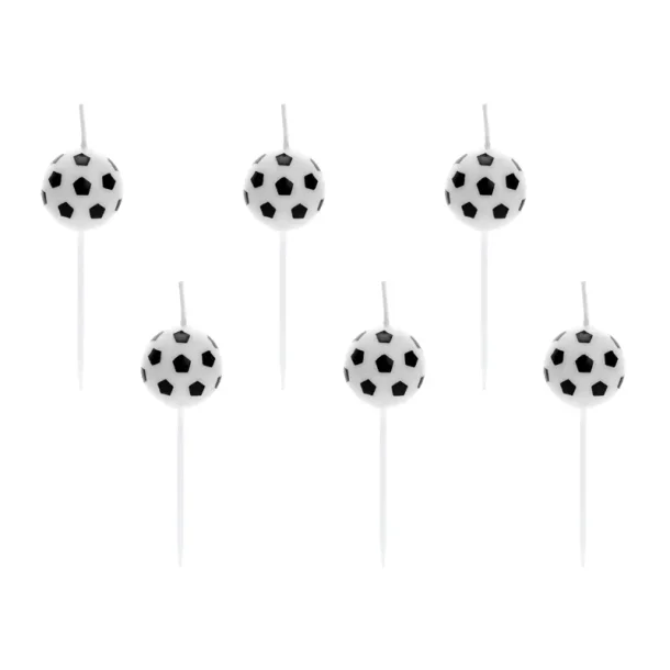 Fdselsdagslys  Fodbold (2,5 cm  6 stk)