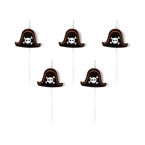 F�dselsdagslys Pirattema � 2 cm (5 stk.)
