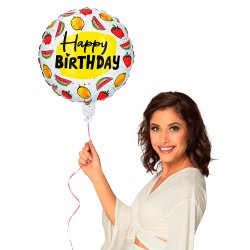 Folieballon Frugt 'Happy Birthday 45 Cm