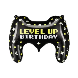 Folieballon � Gamepad (Level Up Birthday), 75 x 52 cm
