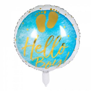 Folieballon Hello Boy 45 Cm