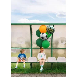 Folieballon Happy Birthday � Fodbold (45 cm � Gr�n mix)