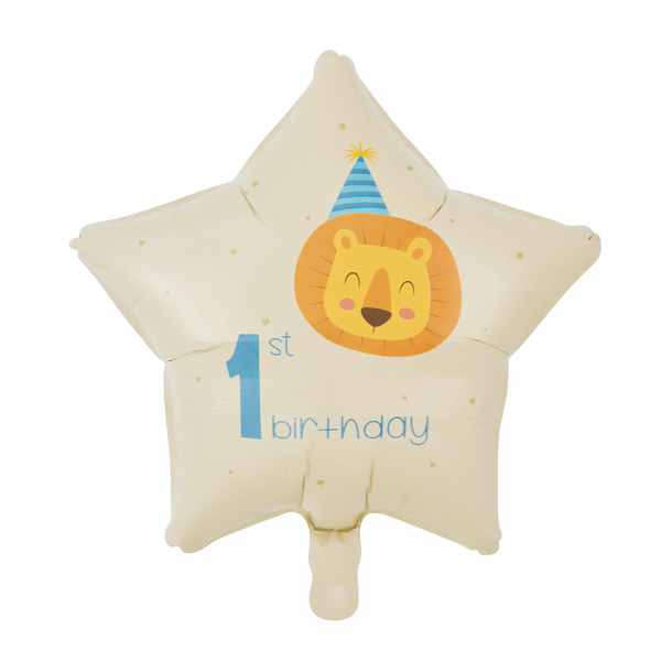 Folieballon Stjerne  1st Birthday 45 cm