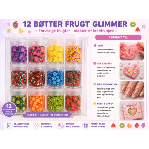 Frugt Dekorationsmix Til Slim � 12 B�tter Assorterede Frugter