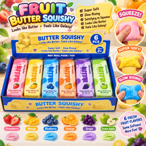 Fruit Butter Squishy 13 cm Slow Rising Assorteret