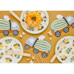 Fsc Paptallerkener � Construction Vehicles 18 cm, 6 stk