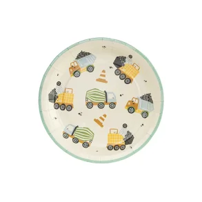 Fsc Paptallerkener � Construction Vehicles 18 cm, 6 stk