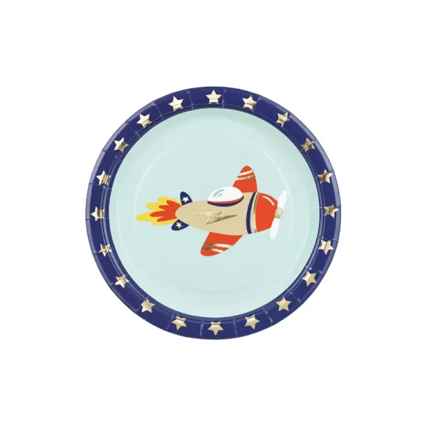 Fsc Paptallerkner Flyvemaskine (18 cm, 6 stk.)