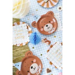Fsc Paptallerkner Teddy Bear Hoved (21 x 23 cm � 6 stk)