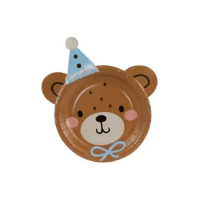 Fsc Paptallerkner Teddy Bear Hoved (21 x 23 cm � 6 stk)