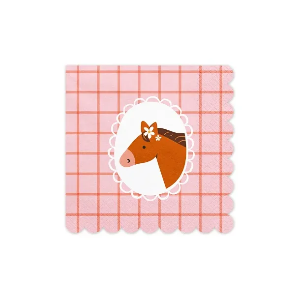 Fsc Servietter � Hest (33 x 33 cm � Mix farver � 12 stk)