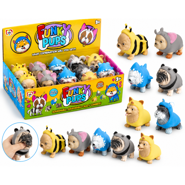 Funky Pups Squishy Hunde � Assorterede