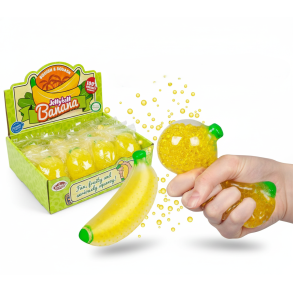 Jellyball Banana Squishy med vandperler
