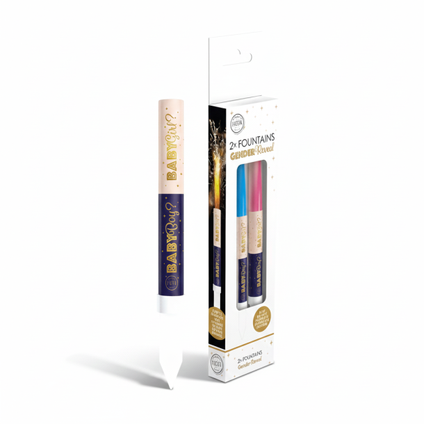 Gender Reveal Isfontner Boy  2 stk (Bl Flamme)