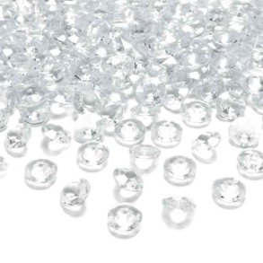 Gennemsigtigt Diamant Konfetti 12 Mm- 100stk