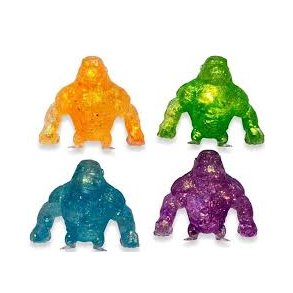 Glitter Gorilla Sugar Stressbold 12 cm Assorteret