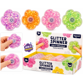 Glitter Spinner � Blomster Fidget Spinner med Glitter