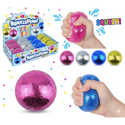  Glitter Splat Bold med Perler - Assorterede Farver