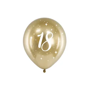 Glossy Balloons 30 cm, 18, guld