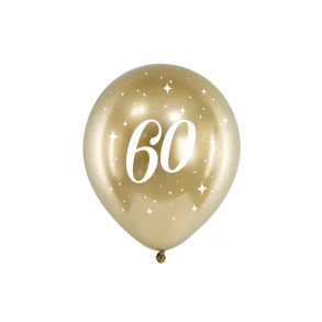 Glossy Balloons 30 cm, 60, guld