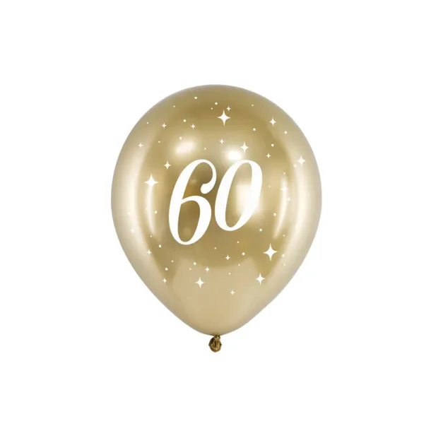 Glossy Balloons 30 cm, 60, guld