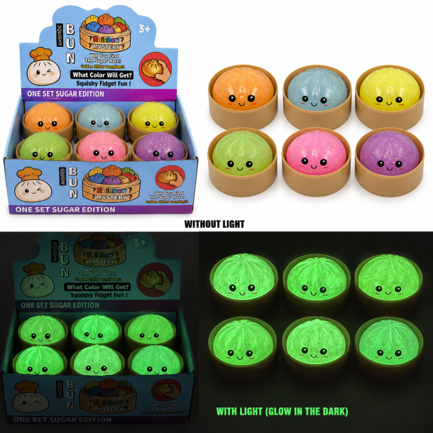 Glow In The Dark Dumpling Squishy 8,5 cm � Mystery Fidget Toy