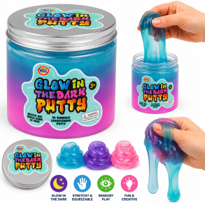 Glow in the Dark Putty � K�mpe B�tte Selvlysende Putty � Assorterede Farver