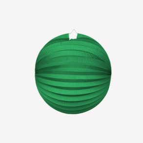 Gr�n Papirlanterne 25 cm � Rund