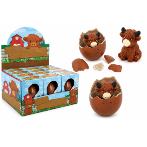Growing Highland Cow Egg 6 cm � Kl�kke�g med H�jlandskv�g