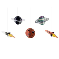 H�ngende Dekoration � Space 5 stk.